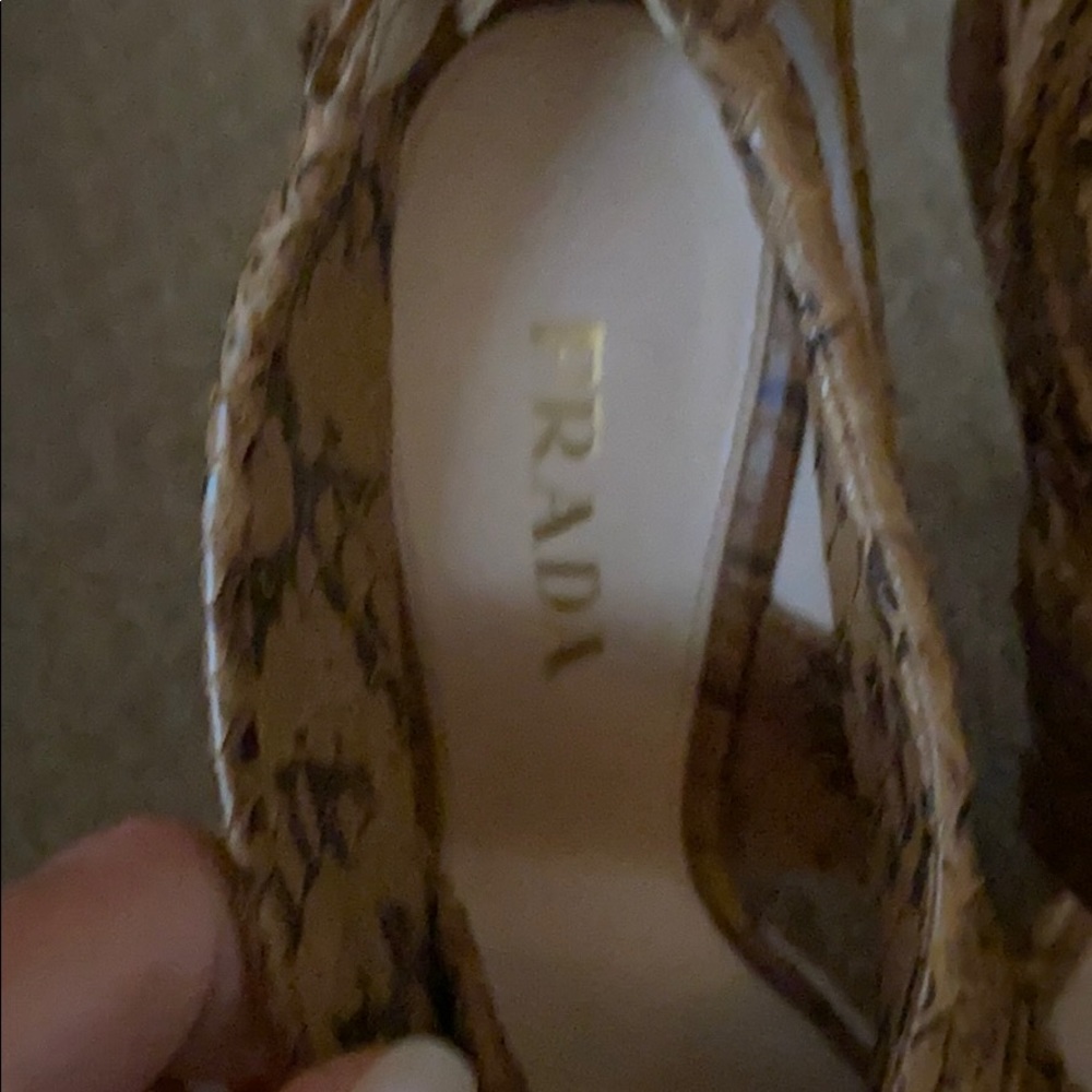 Prada tan python leather sandals - Picture 3 of 8